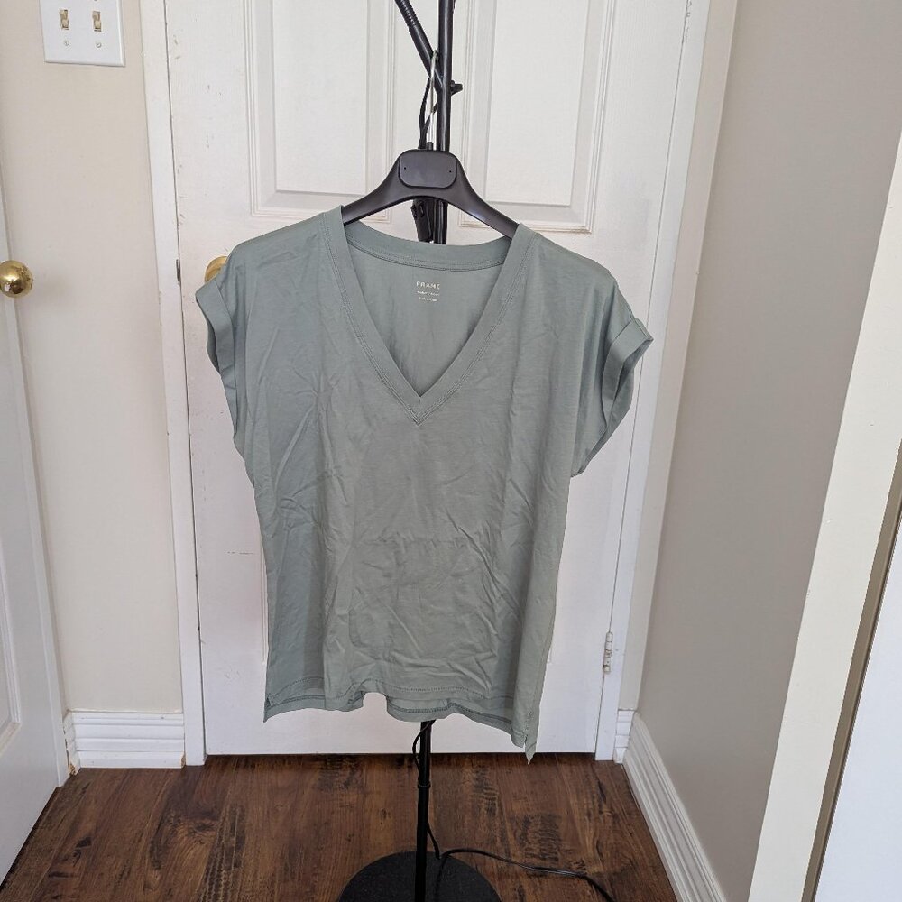 Frame top light green size M in cotton